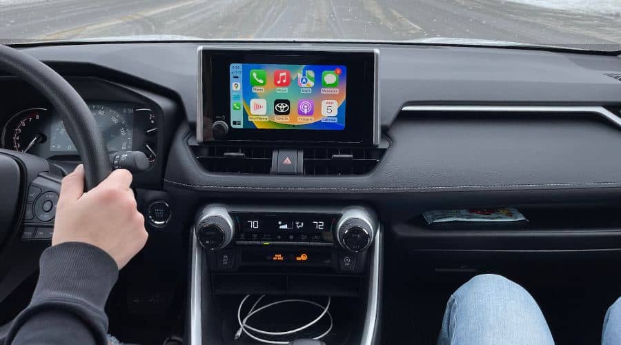 RAV4 and Venza have Apple Car Play and Android Auto