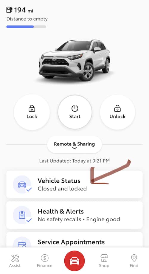 Toyota connect app for RAV4
